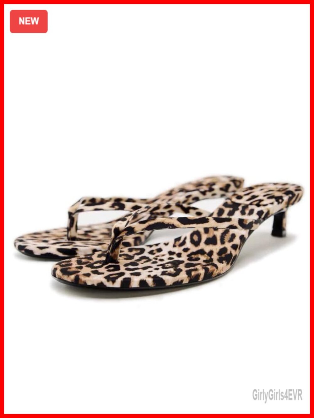 Women's Kitten Heel Thong Sandals Round Open Toe Flip Flops Low Heel